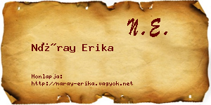 Náray Erika névjegykártya